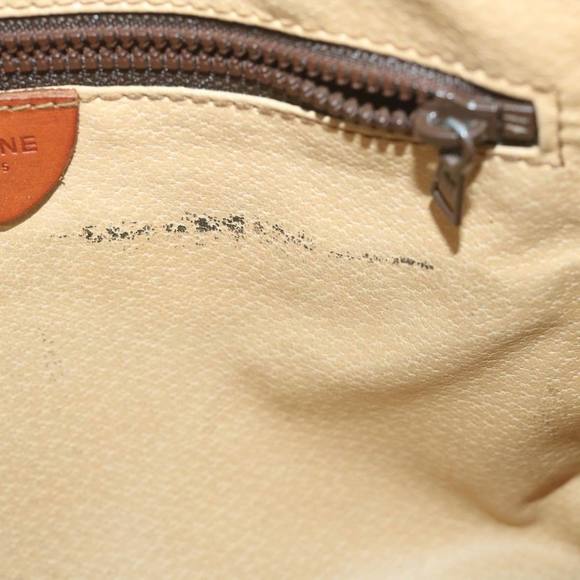 CELINE Macadam Canvas Clutch Bag PVC Leather Brown Auth ti1357 - Picture 11 of 16